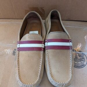 Bally Tan and Burgundy Men's Loafers